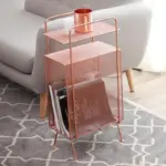 Homeko Metal Side Table and Magazine Rack