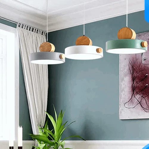 Homeko Metal and Wood Pendant Light -