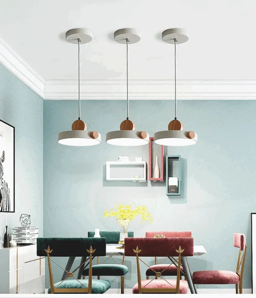 Homeko Metal and Wood Pendant Light -