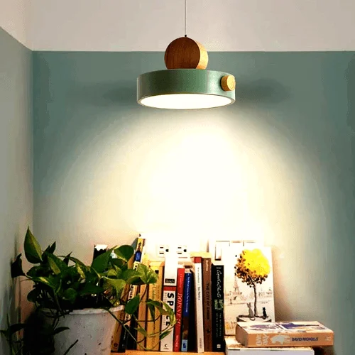 Homeko Metal and Wood Pendant Light -