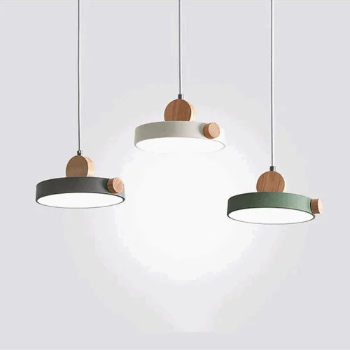 Homeko Metal and Wood Pendant Light -