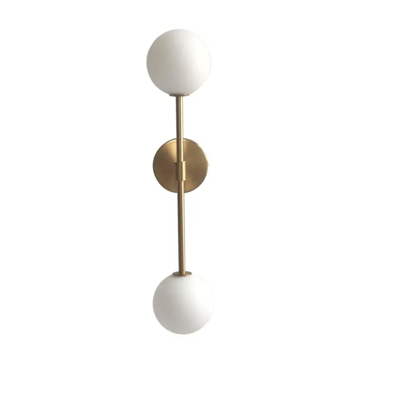 Homeko Milky Round Glass Double Ball Wall Lamp