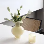 Homeko_Milky_Yellow_Ornament_Decorative_Glass_Vase_-_-4264544 Homeko Milky Yellow Ornament Decorative Glass Vase