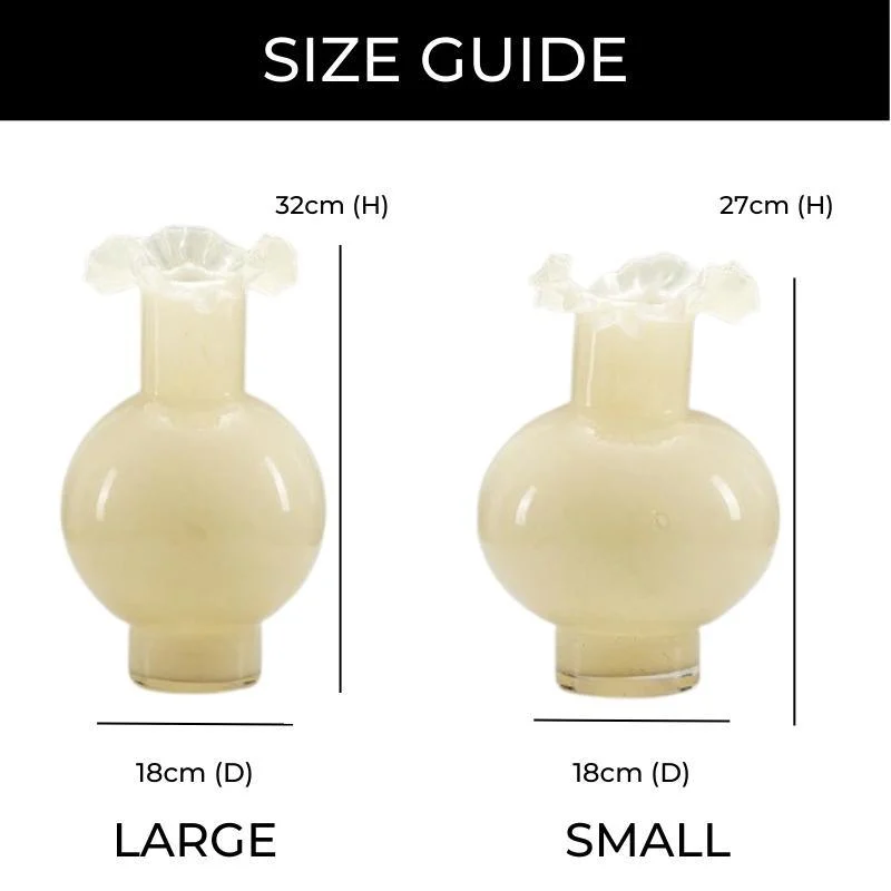 Homeko Milky Yellow Ornament Decorative Glass Vase -