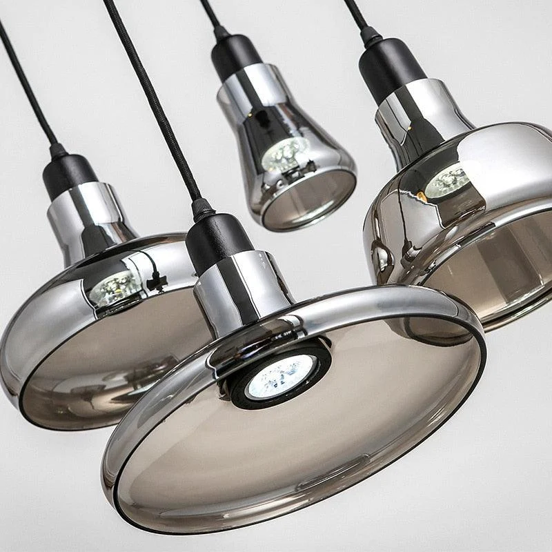 Homeko Mini Shiny Gray Glass Pendant Lights -