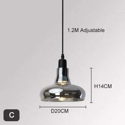 Homeko Mini Shiny Gray Glass Pendant Lights -