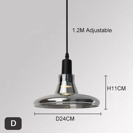 Homeko Mini Shiny Gray Glass Pendant Lights -