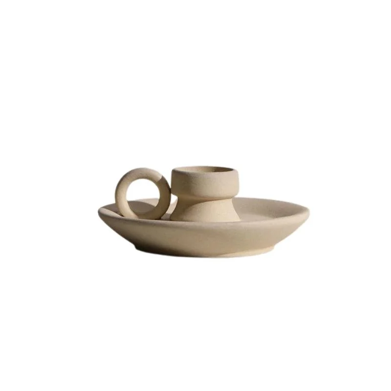 Homeko Minimalist Ceramic Vases and Candle Holders -