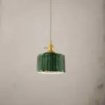 Homeko Minimalist Green Glass Pendant Light
