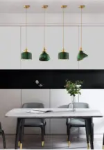 Homeko Minimalist Green Glass Pendant Light