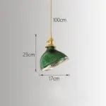 Homeko Minimalist Green Glass Pendant Light