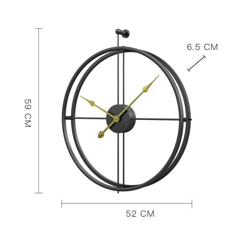 Homeko Minimalist Metal Wall Clock Large -