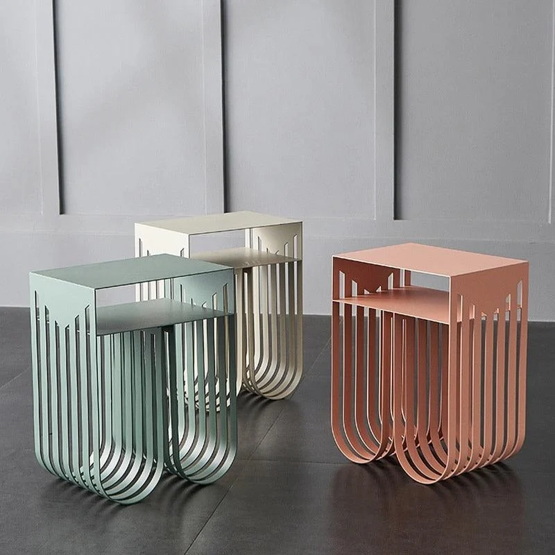 Homeko Modern Abstract Metal Side Table -