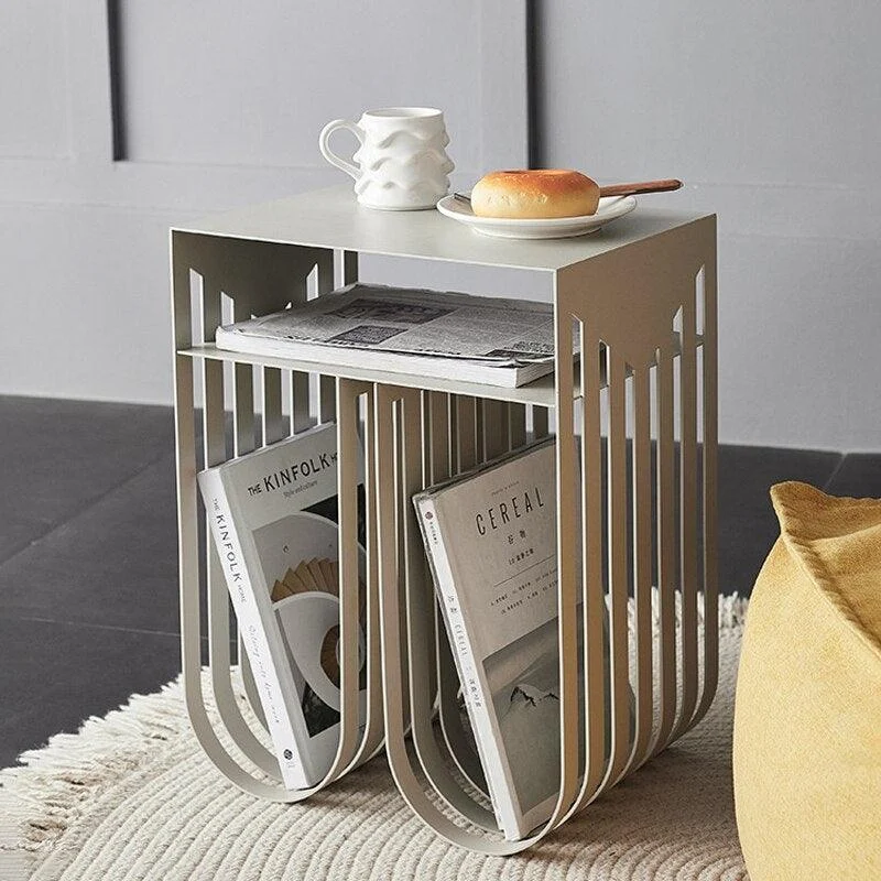 Homeko Modern Abstract Metal Side Table -