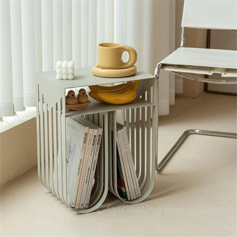 Homeko Modern Abstract Metal Side Table -