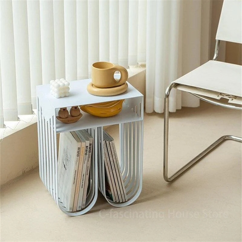 Homeko Modern Abstract Metal Side Table -