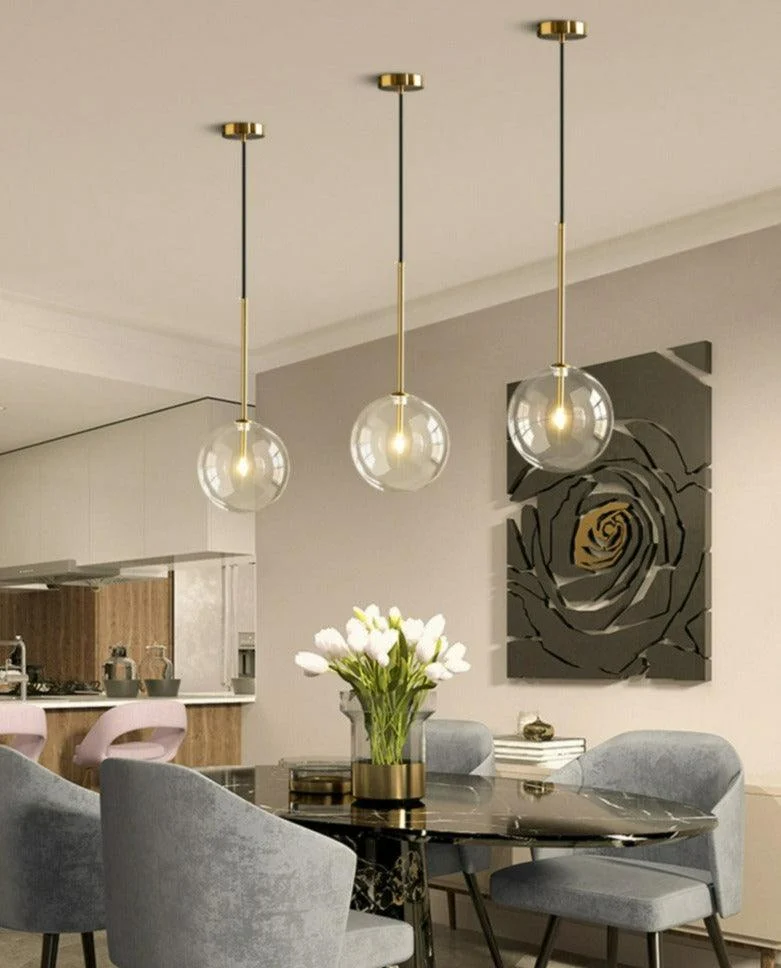 Homeko Modern Glass Globe Pendant Lights -