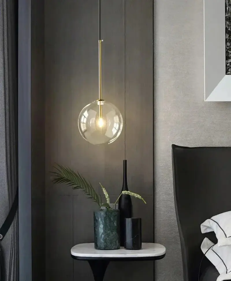 Homeko Modern Glass Globe Pendant Lights
