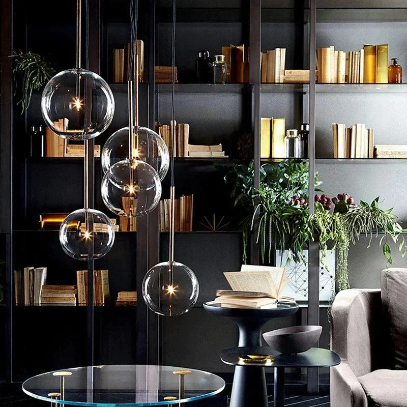 Homeko Modern Glass Globe Pendant Lights -