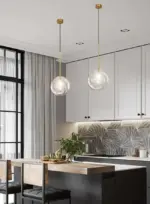 Homeko Modern Glass Globe Pendant Lights