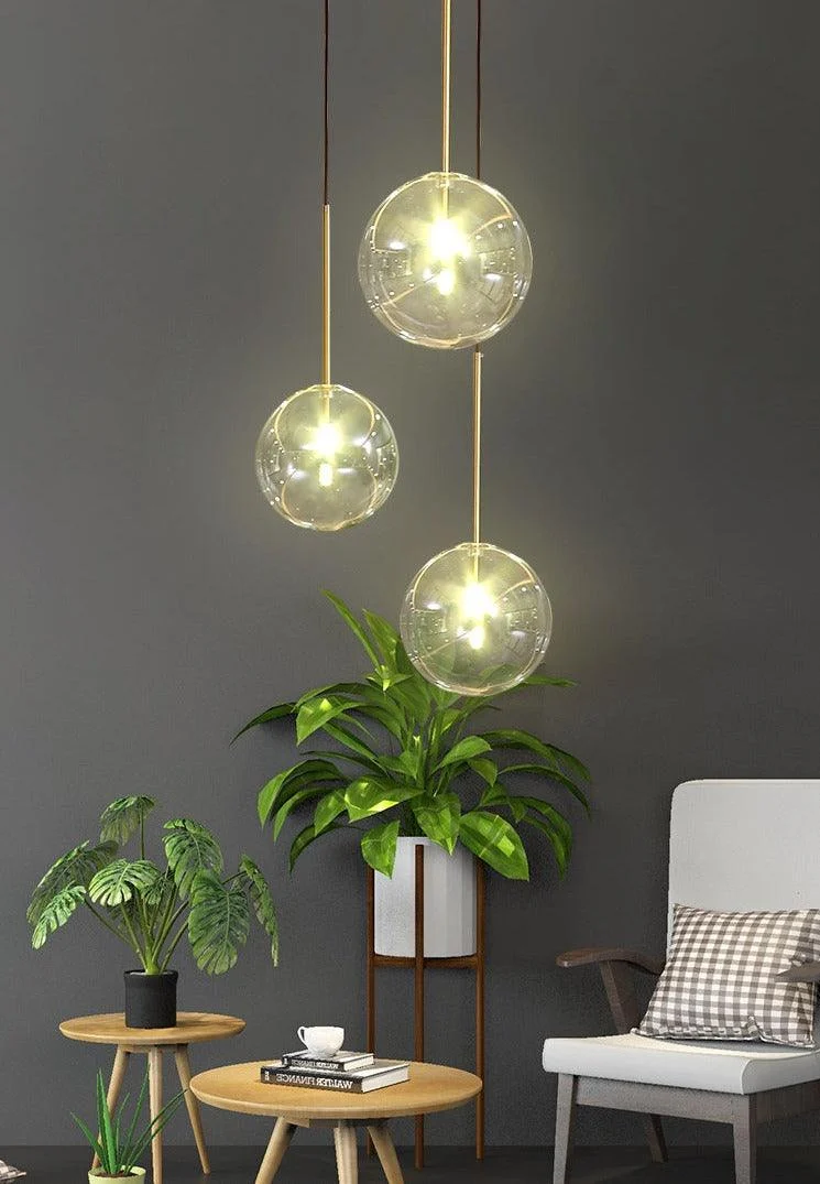 Homeko Modern Glass Globe Pendant Lights -