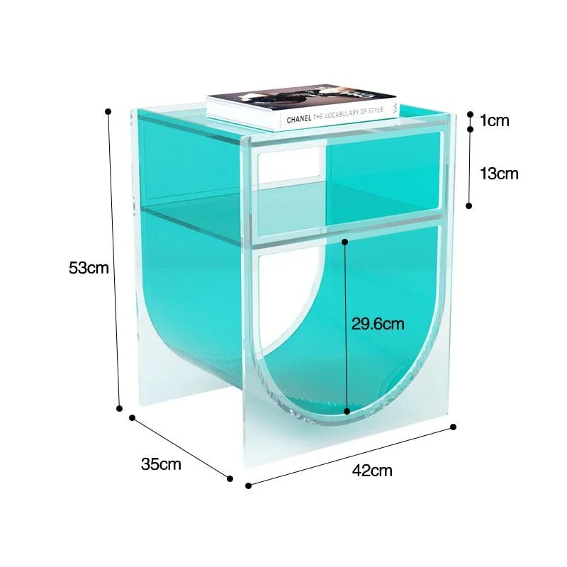 Homeko Modern Minimalist Acrylic Side Table -