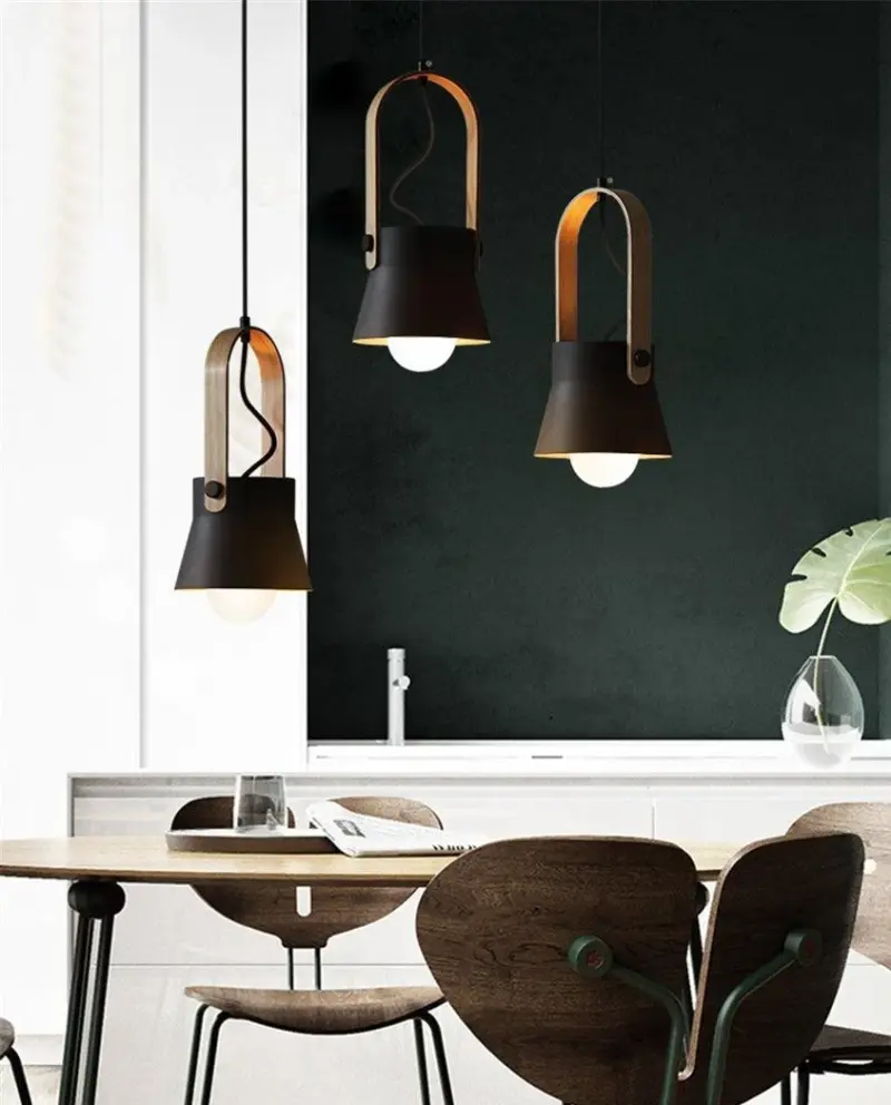 Homeko Modern Nordic Wood Pendant Lights
