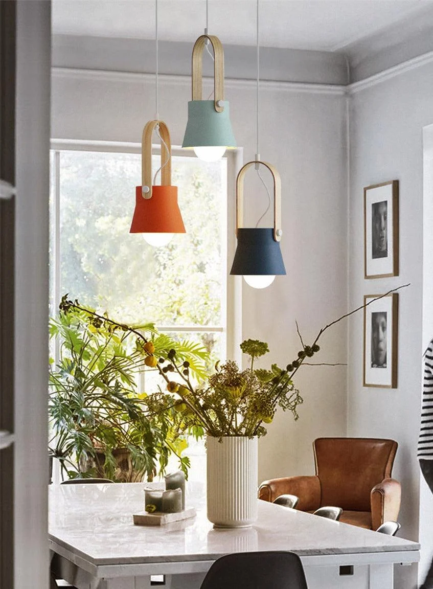 Homeko Modern Nordic Wood Pendant Lights -