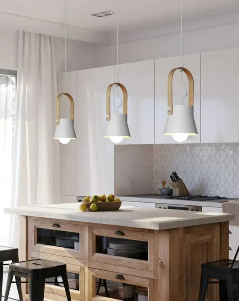 Homeko Modern Nordic Wood Pendant Lights
