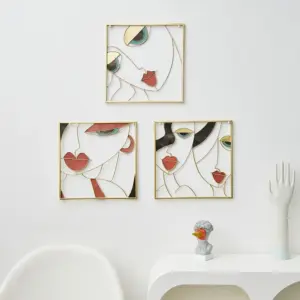 Homeko Modern Woman Metal Wall Art