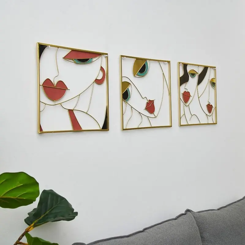 Homeko Modern Woman Metal Wall Art
