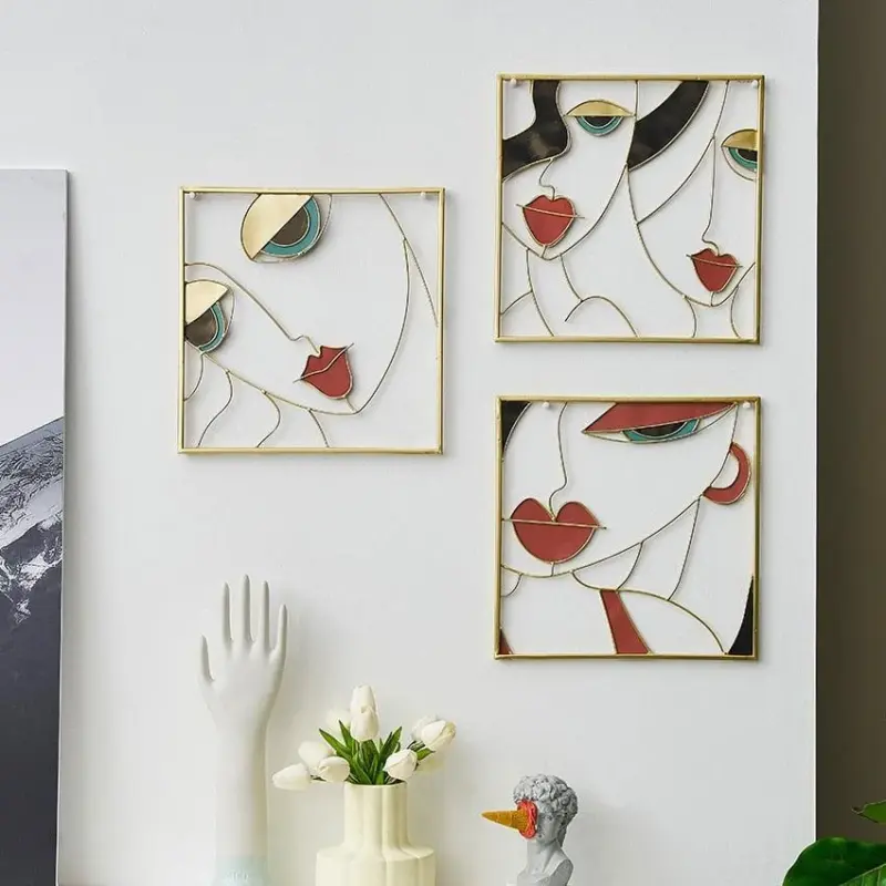 Homeko Modern Woman Metal Wall Art