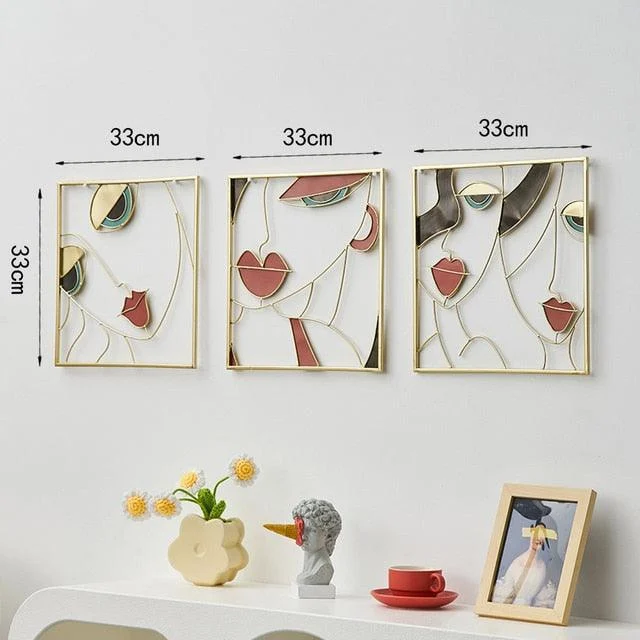 Homeko Modern Woman Metal Wall Art -