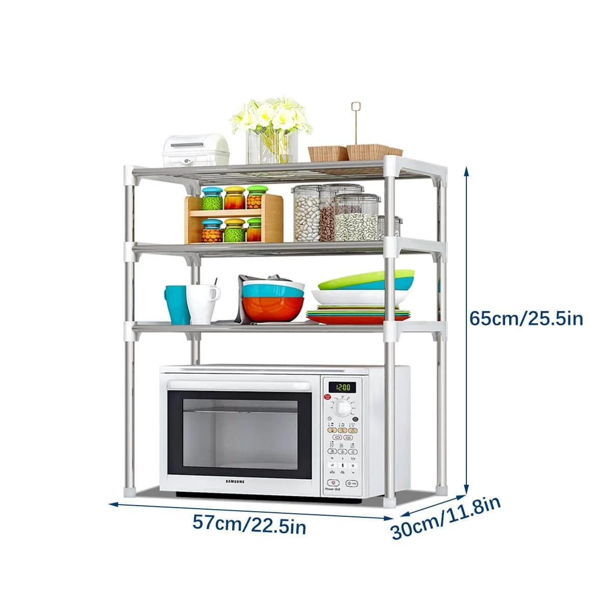 Homeko Moran Microwave Shelf Rack -