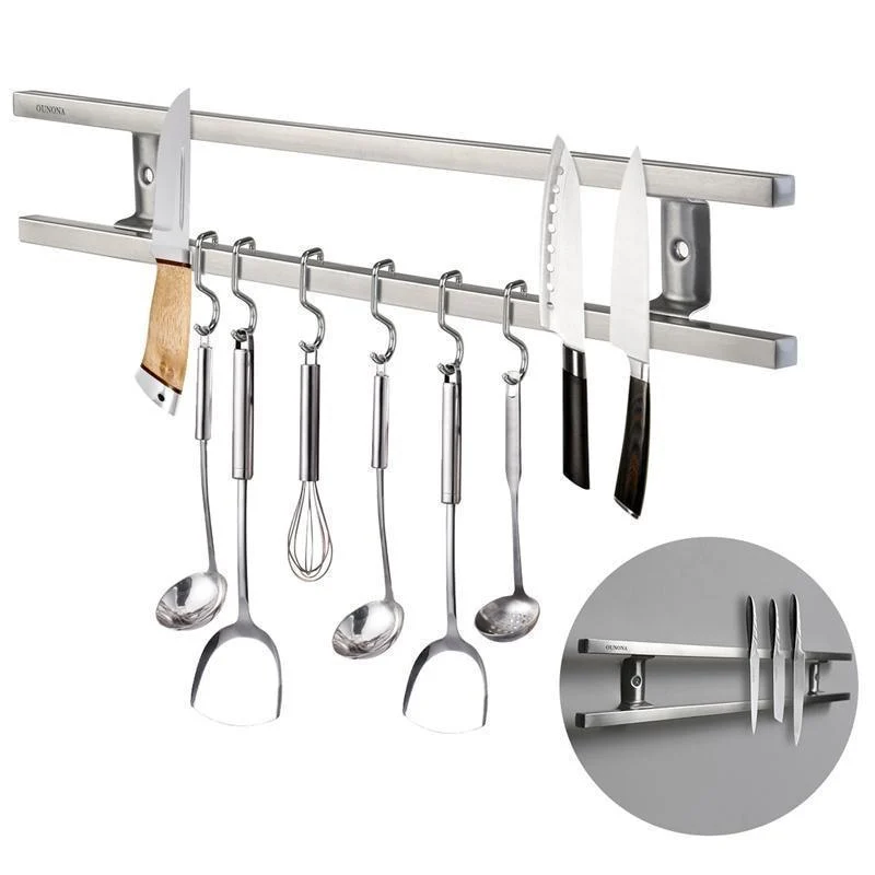 Homeko Mounted Magnetic Knife Rack & Utensil Holder -