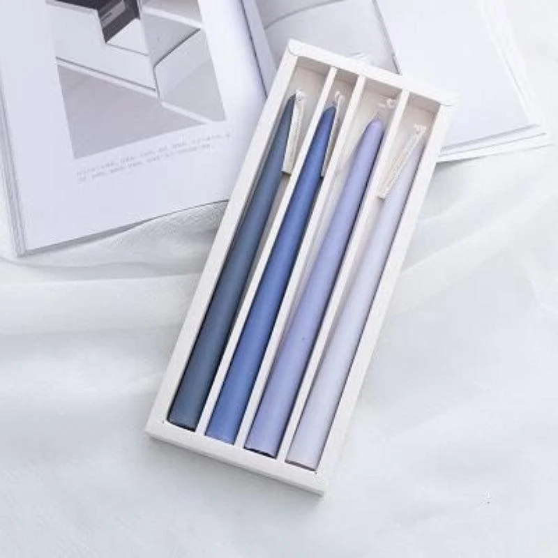 Homeko Multi-Colored Soy Wax Scented Taper Candle 4-Piece Sets -