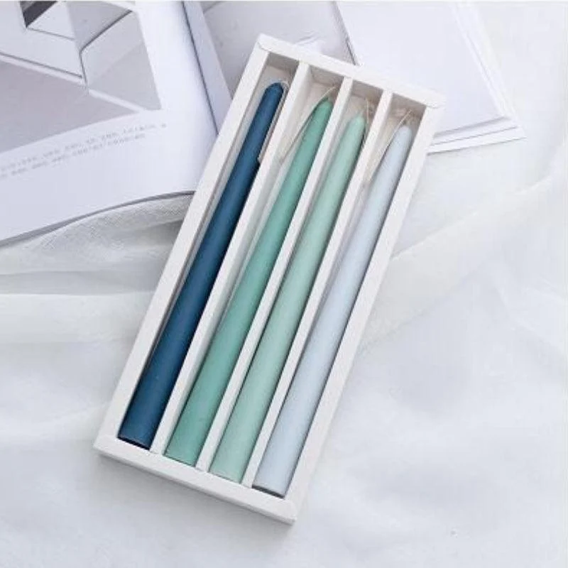 Homeko Multi-Colored Soy Wax Scented Taper Candle 4-Piece Sets -