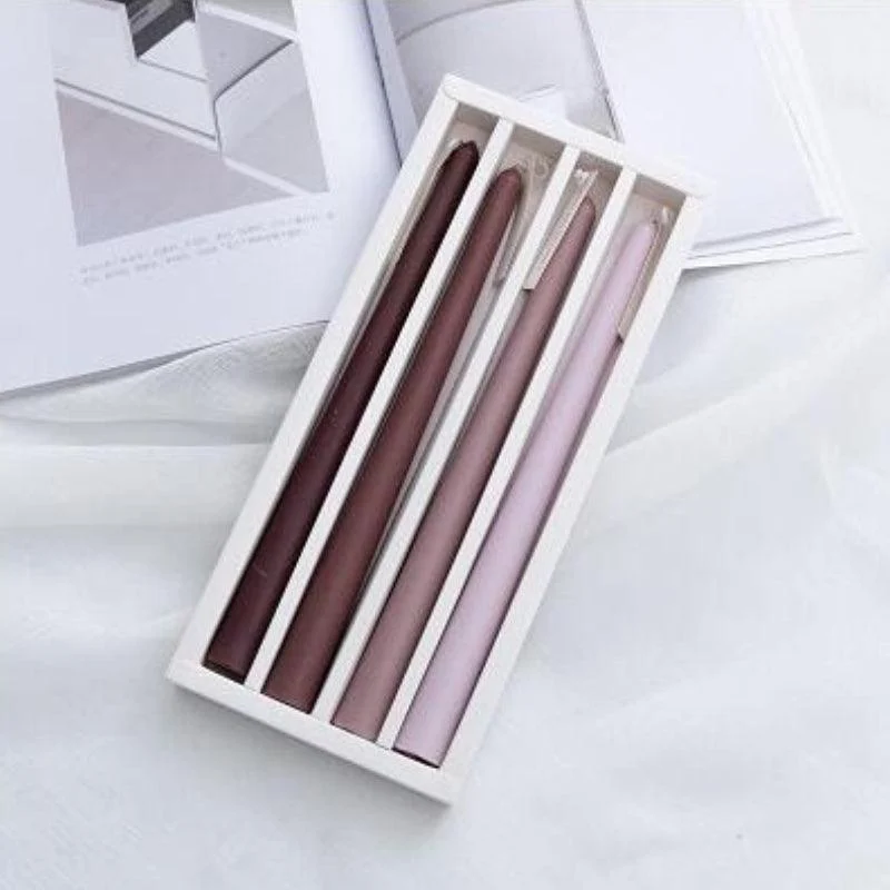Homeko Multi-Colored Soy Wax Scented Taper Candle 4-Piece Sets -