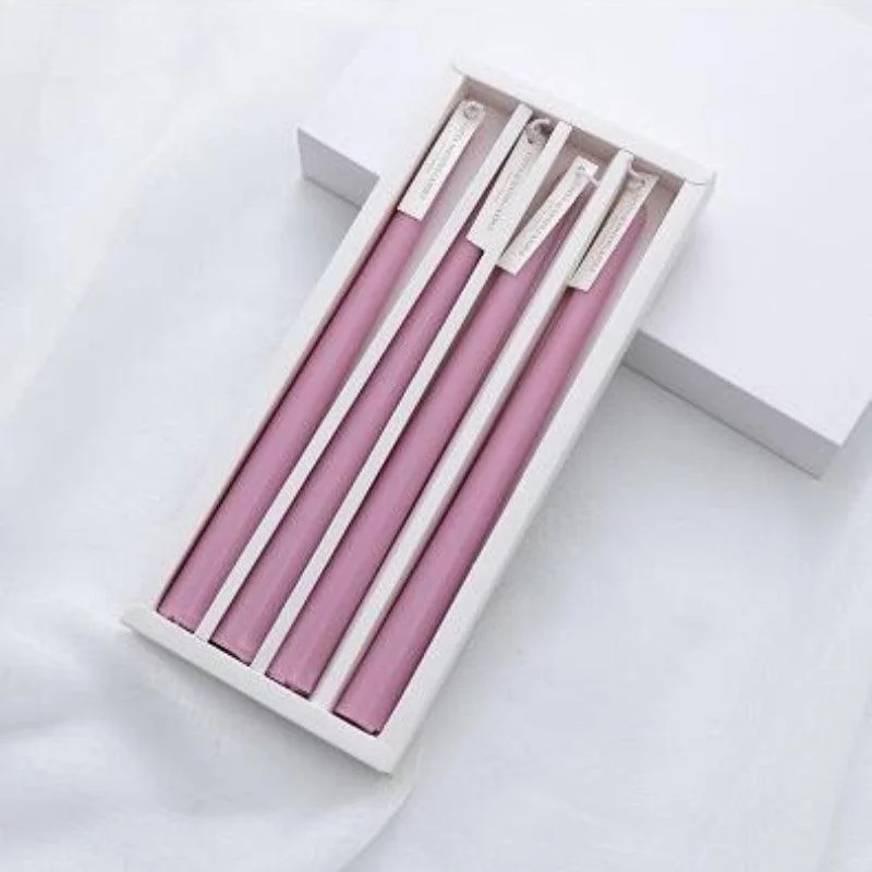Homeko Multi-Colored Soy Wax Scented Taper Candle 4-Piece Sets -