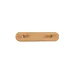 Homeko Natural Wood Brass Wall Hook Racks