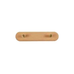 Homeko Natural Wood & Brass Wall Hook Racks