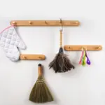 Homeko Natural Wood Brass Wall Hook Racks
