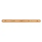 Homeko Natural Wood Brass Wall Hook Racks