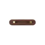 Homeko Natural Wood Brass Wall Hook Racks