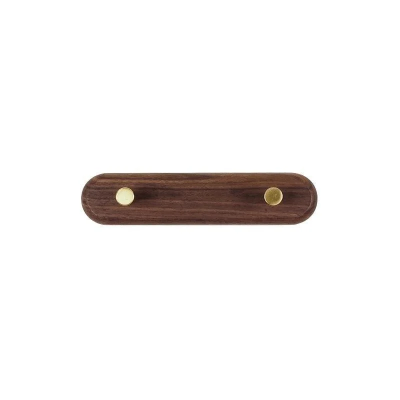 Homeko Natural Wood & Brass Wall Hook Racks -