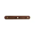 Homeko Natural Wood Brass Wall Hook Racks