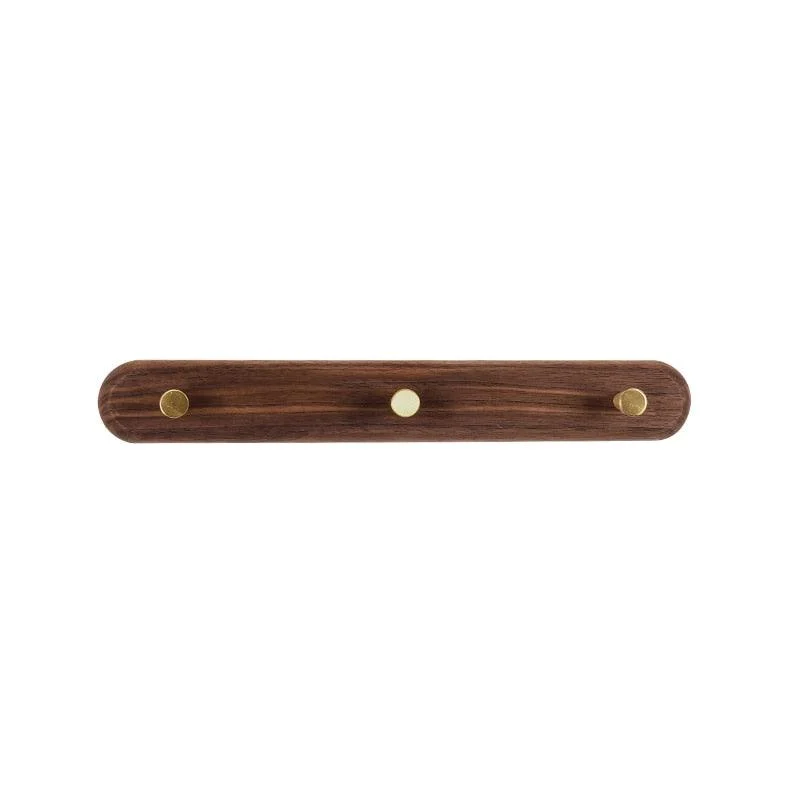 Homeko Natural Wood & Brass Wall Hook Racks -