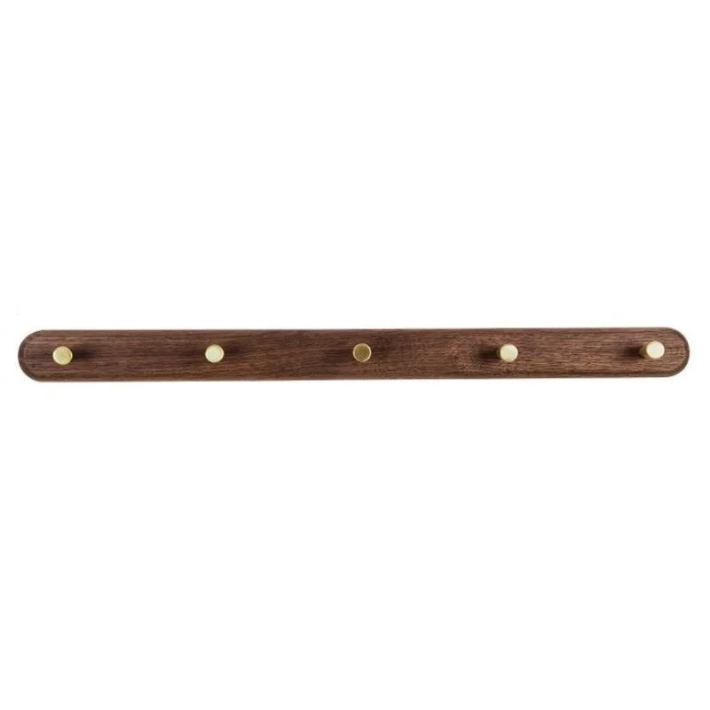 Homeko Natural Wood & Brass Wall Hook Racks -