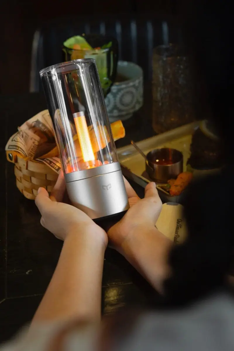 Homeko Nightstand Rechargeable Candle Table Lamp