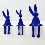 Homeko Nordic Abstract Rabbit Sculptures